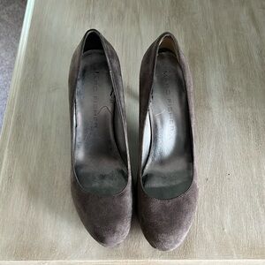 Marc Fisher Gray Suede Heels